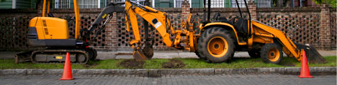 Backhoe and Front-end Loader Curbside